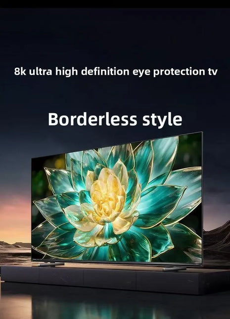 Frameless 85-inch TV full screen high-end 8K smart 55-inch 65-inch 100-inch large screen living room Internet Protocol Televisio - Riparo82