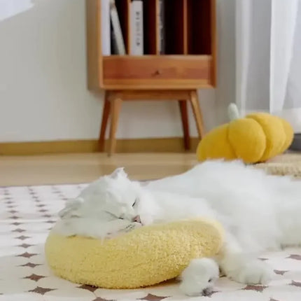 Small Pillow for Pet Cats Dogs Sleeping Mat Neck Guard U-shaped Pillow Soft and Thick Bite Resistant Winter Warm Comfort Pillow