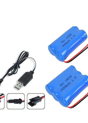 Batteria al litio Batteria ricaricabile da 3,7 V Auto telecomandata Batteria giocattolo per escavatore fuoristrada a quattro ruote motrici da 69 fori - riparo82