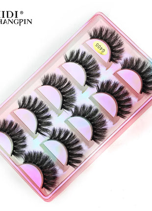 Faux Cils 3/5 Pairs False Eyelashes make up Natural Long Dramatic Halloween Eyeylash 3D Mink Lashes Tools Extension maquiagem - Riparo82