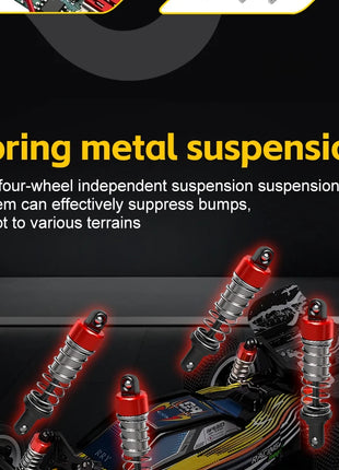 WLtoys 244016 Auto ad alta velocità, proporzionale 1:24, auto RC telecomandate di alta qualità, trazione a due ruote, giocattolo e regalo per ragazzo da corsa