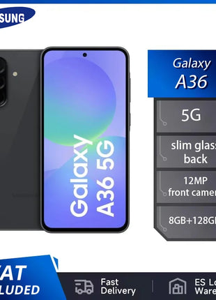 Samsung galaxy a36 5g - 8gb + 128gb 50mp fotocamera 6.7" schermo Samsung portafoglio sottile vetro posteriore batteria 5000mah IP67