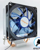 CPU Cooler 2 tubi di calore in rame puro 3PIN/4PIN PWM ventola di raffreddamento luce blu per LGA 775 1150 1155 1200 1700 X79 X99 2011 AM3 AM4 - Riparo82