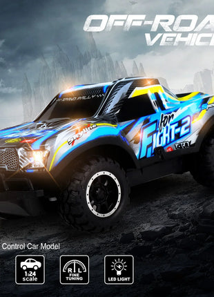 Auto telecomandata Jeep fuoristrada illuminata a LED Piccola proporzione Macchinina giocattolo per bambini non carica