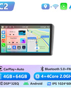 Podofo 6+128G Android 2Din Autoradio for Audi A3 2008-2012 Wireless CarPlay 9