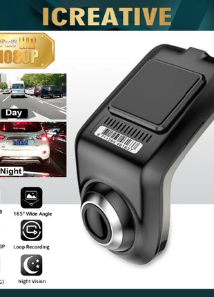 Car Dash Cam DVR Full HD 1080P Camera Intelligence ADAS Assistant Driving Auto Digital Video Recorder Android Multimedia DVRs U3 - Riparo82