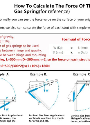 1PC 100N 300/350/380/400/450/500/550/600mm Universale Ammortizzatore A Gas Ascensore Supporto Cofano Auto Tronco Coperchio Supporto Ascensore Puntone RV di Ricambio