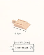 Nuovi tipi di parti di cingoli in legno Pista ferroviaria in legno di faggio Accessori per giocattoli adatti a tutte le marche Piste in legno Giocattoli per regali per bambini - riparo82