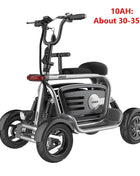 4 Wheels Dual Motor Electric Scooter Adults 800W 48V 4 Wheel Drive Mobility Scooter With Large Storage Basket 2 Seat For Women - Riparo82