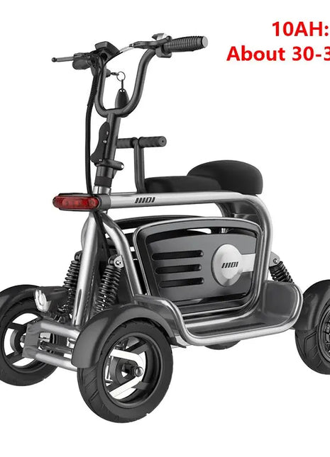 4 Wheels Dual Motor Electric Scooter Adults 800W 48V 4 Wheel Drive Mobility Scooter With Large Storage Basket 2 Seat For Women - Riparo82