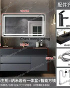 B567 Combinazione di mobili da bagno con cassetto lavabo integrato Rock Vanity Mobiletto da bagno intelligente Lavandino Lavabo Mobili