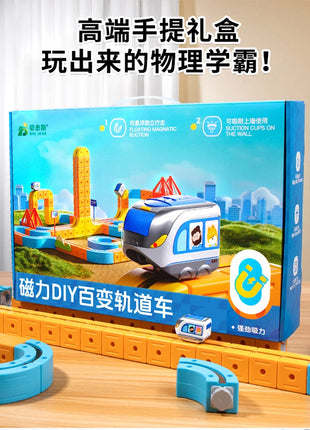 Set di treni magnetici Piste da costruzione versatili trasformabili Giocattoli magnetici Treno Regali per auto ferroviarie non remote fai-da-te per bambini - riparo82