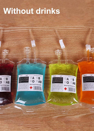 350ml reusable blood energy drink bag PVC material Halloween vampire bag props simulation blood bag Halloween party scary props - Riparo82