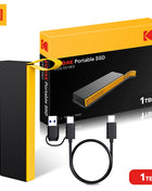 KODAK X106 SSD 1TB ssd unità esterna Disco rigido 2TB USB3.1 SSD esterno portatile 256B 512GB 1TB per laptop Smartphone PS4