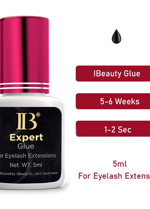 IBeauty Expert Glue For False Eyelashes Extensions Supplies Adhesive Wine Red Cap 5ml Korea Original Makeup Tools Lava Lash - Riparo82