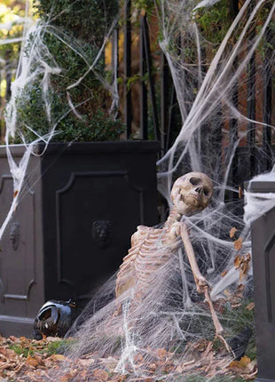 Halloween Decoration Spider Web,Artificial Spider Web,Stretchy Cobweb With Spider,Horror Gothic Haunted House Home Decor - Riparo82