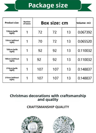 1.5/1.8/2.1M Pieghevole Albero Di Natale Atmosfera Domestica Decorazioni Di Natale Con PVC Floccato Centro Commerciale Ornamento Regali di Capodanno