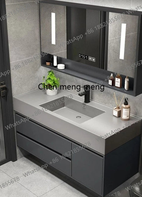 B567 Combinazione manuale del lavandino del bagno intelligente integrato di lusso leggero in nano roccia