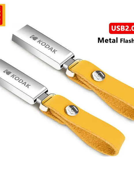 KODAK USB 2.0 Flash Drive 128GB 64GB 32GB Pen Drive impermeabile Mini Memory Stick in pelle metallo U Disk
