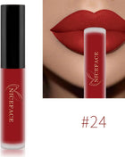 NICEFACE Nude Liquid Lipstick Ultra Matte Velvet Long Lasting Women Beauty Red Nonstick Cup Waterproof Lip Gloss Lips Cosmetics - Riparo82