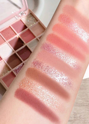 25 Color Eyeshadow Palette, Multi-Color Pearlescent Matte Glitter, Brown Rose Red Eyeshadow Palette, Everyday Makeup Eyeshadow