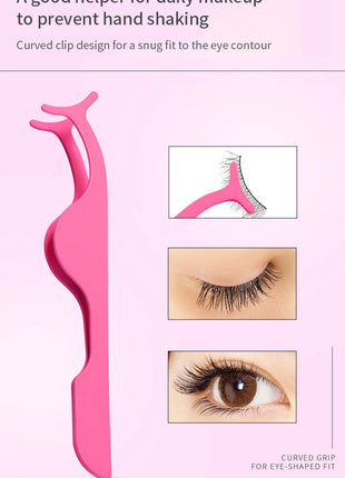 1 Pc False Eyelashes Tweezer Fake Eye Lash Applicator Makeup Tools Auxiliary Curler Mink Eyelashes Professional Tweezer Tools - Riparo82