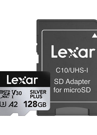Scheda di memoria Lexar SILVER PLUS 64 GB 128 GB 256 GB Velocità di lettura fino a 205 MB/s A2 V30 4K UHD TF 1366x Scheda Micro SD professionale