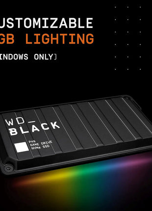Western Digital WD 1TB 2TB P40 Game Drive SSD -500GB Fino a 2.000 MB/s, illuminazione RGB, unità a stato solido esterna portatile