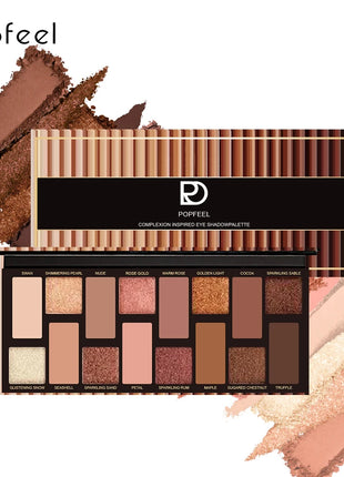POPFEEL 16-Color Matte and Pearl Eyeshadow Palette-High Pigment,Pink and Earth Tones for Brightening and Enhancing Eye Makeup。 - Riparo82