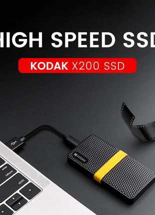Kodak X200 SSD portatile 1TB 512GB 256GB USB 3.1 Tipo C Disco rigido esterno Gen 2 Disco rigido Unità a stato solido per laptop MacBook
