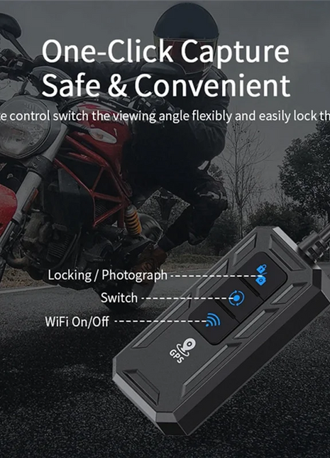 ABZZ-V9 Motorcycle Dashcam Wifi 1080P Front Rear Camera Waterproof Motorcycle Video Recorder Camera With Parking Monitor Durable - Riparo82