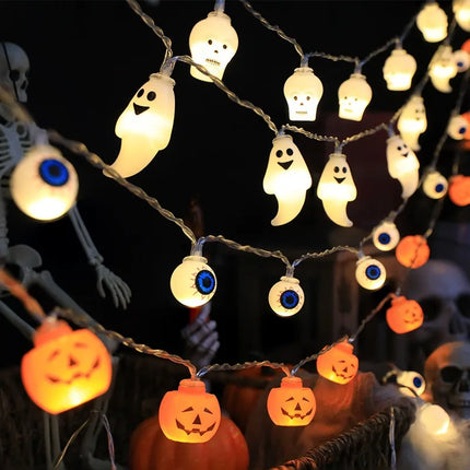1pc Halloween String Lights Battery Powered Halloween Indoor Outdoor Lighting For Home Bedroom Birthday Party Theme Party