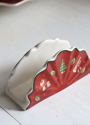 Tesoro tedesco Porcellana dura Giocattolo natalizio Joy Piatto piano multi-angolo Tazza di Natale Piattino Ciotola Candeliere - riparo82