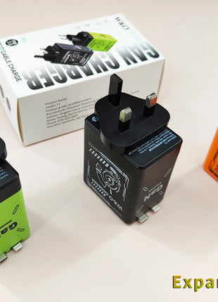 W&O GaN Fast Charging Cable Type C 20W and Lightning Liquid Silicone Cable for iPhone 14 15 Pro Max Xiaomi Realme Redmi ﻿ - Riparo82