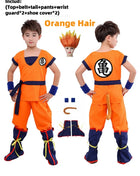 Ragazzi Ragazze Halloween Son Goku Costumi Cosplay Per I Bambini Vestito Tuta Da Uomo Krillin Vestiti Da Formazione Saiyan Abiti Parrucca Vestire