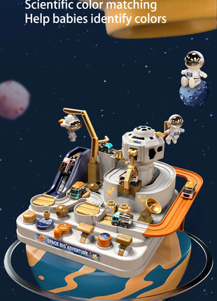 Modello di vagone da corsa Spazio Animali aerospazziali Giocattoli educativi Bambini Treno Pista Avventura Cervello Gioco interattivo meccanico - riparo82