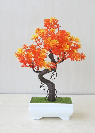 Artificial Plants Decoration Potted Bonsai Small Tree Pot Fake Plant Potted zen garden Ornaments Table Home Room Decoration
