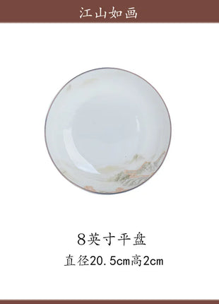 Fai da te 1 PC Jingdezhen piatti a ciotola di fascia alta, stoviglie combinate senza ceramica - riparo82