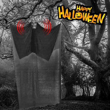 Halloween Party Decor Haunted House Decoration Sound Halloween Hanging Skull Ghost Ghost Ornament Indoor Outdoor