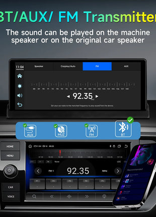 10.26" Carplay Screen Rearview Mirror Dash Cam Android Auto 4K 3840*2160P WIFI BT GPS Navigation Video Recorder Car DVR Camera - Riparo82