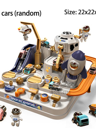 Modello di vagone da corsa Spazio Animali aerospazziali Giocattoli educativi Bambini Treno Pista Avventura Cervello Gioco interattivo meccanico - riparo82