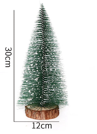 Mini alberi di Natale Dimensioni diverse Mestiere Base in legno artificiale Mini albero di Natale Natale Festa a casa Decorazione di Capodanno 2025