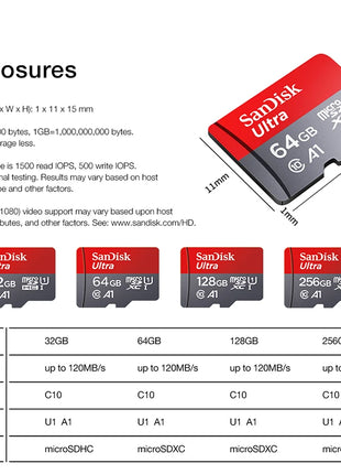 Ultra microsd 128 GB 32 GB 64 GB 256 GB 512 GB A1 Scheda Micro SD SD TF Scheda Flash Scheda di Memoria Classe 10 per il Telefono
