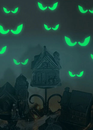 Halloween Night Light Wall Stickers Peeping Night Light Eyes Stickers Ghost Decoration Stickers Fluorescent Horror Wall Stickers - Riparo82