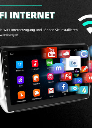 ESSGOO Android 14 For Peugeot 208 12-18 10"Display Car Stereo Radio GPS Navi Carplay Android Auto Wifi BT FM RDS Mirror Link SWC - Riparo82