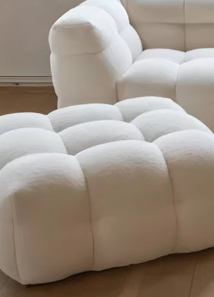 Divano Modulare a Fila Dritta con Design Divisibile, Morbido Divano in Pile Berber, Comodo Divano per Soggiorno, Accessori per Arredamento Casa e Appartamento