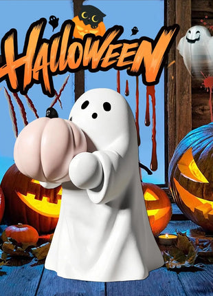 Halloween Cute Ghost Statue Creative  Crafts  Suitable For Party Scene   Home Living Room Bedroom Office Desktop Decoration ﻿ - Riparo82