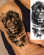 1 Sheet Full Arm Evil Witch Vampire Temporary Tattoos Sleeve Halloween Scary Skull Tatoo Waterproof Horrible Fake Tattoo Sticker - Riparo82