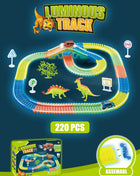 Luminoso Dinosaur Track AssemblyLittle Car Emit Light Mountain Road RailKids Puzzle giocattolo giocoso ragazzi regalo di compleanno di natale - riparo82