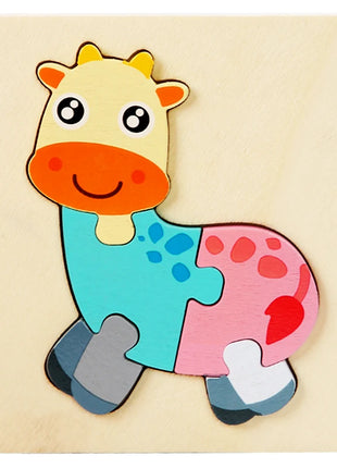 Set di puzzle in legno per bambini Montessori Giochi per bambini per bambini Giocattoli educativi e per l'intelligenza 1 2 3 4 anni - riparo82